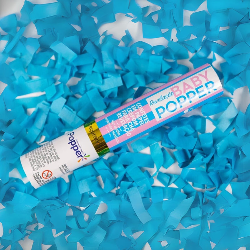 Popper Lança Confete Crepom Chá Revelação Baby 30cm