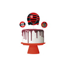 Festcolor Kit Topo de Bolo Flamengo 2023 com 3 Unidades