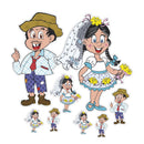 NC Toys Painel Decorativo Noivinhos Caipira Contém 8 Unidades