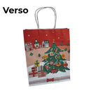 Qfesta Sacola Natalina 27cm x 11cm x 21cm 12 unidades