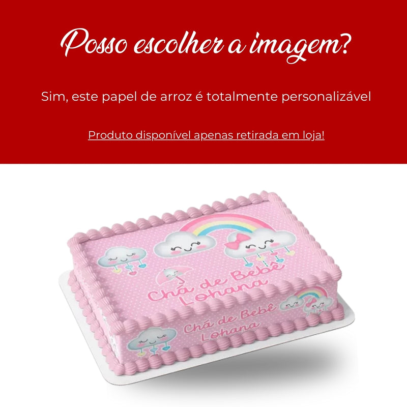 Papel de Arroz Personalizado A3 ou A4