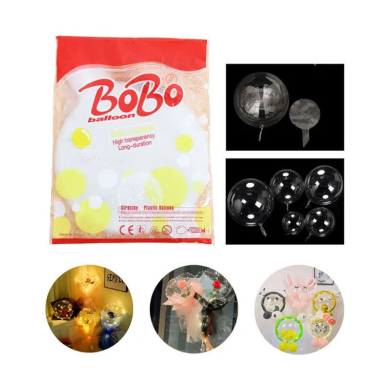 Balão Bubble 5 Polegadas Transparente Pacote com 50 Unidades YDH 2306