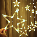 Cascata de Estrelas 3m com 120 LEDs Branco Quente 110V N66717