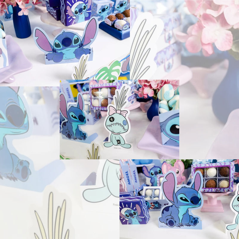 Festcolor Decoração de Mesa Stitch com 8 Unidades