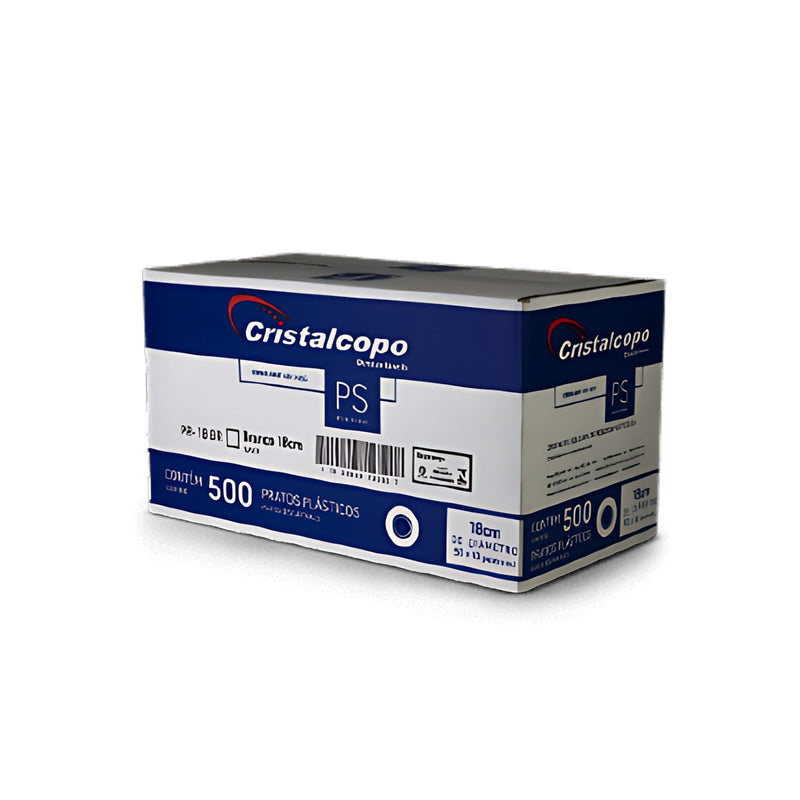 Cristalcopo Prato Raso 18cm Branco Caixa com 500 Unidades