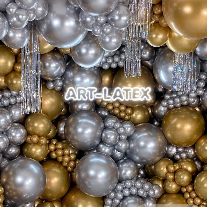 Art Latex Balão Cromado 24" com 3 Unidades