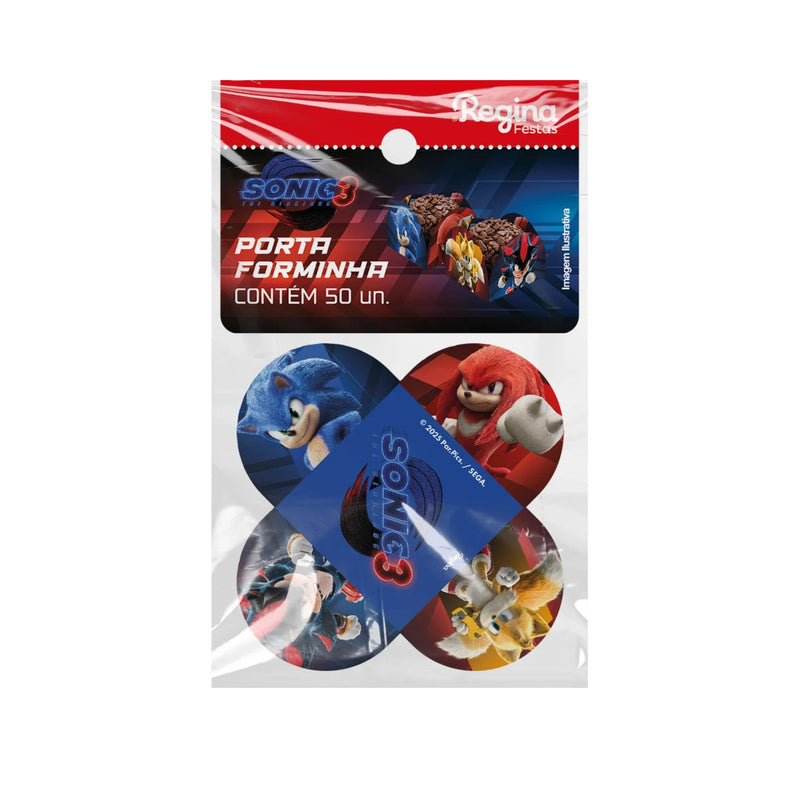 Regina Porta Forminha Sonic 3 Licenciado Contém 50 Unidades