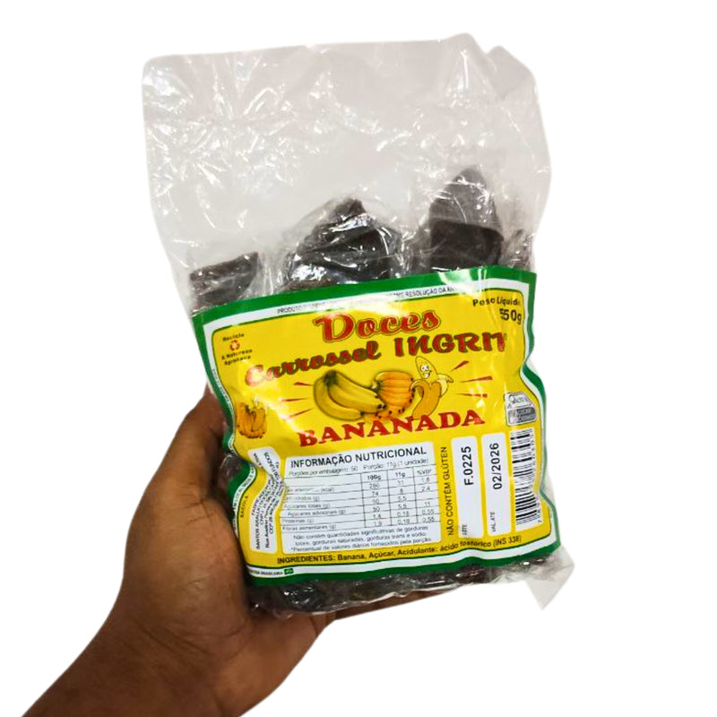 Doces Carrossel Bananada Glacé 550g