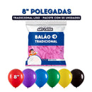 Art Latex Balão Tradicional 8" com 50 Unidades