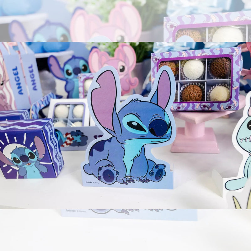 Festcolor Decoração de Mesa Stitch com 8 Unidades