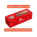 Ideia Caixa Fondue Retangular Amor em Caixa Contém 10 Unidades