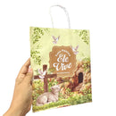 Empóriobox Sacola Alca Papel M 24,5x20x11 cm Páscoa Feliz 2 Contém 10 Unidades