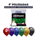 Art Latex Balão Cromado 9'' Pacote com 25 Unidades