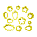 Blue Star Cortador de Flores com 12 Peças para Pasta Americana e Biscuit