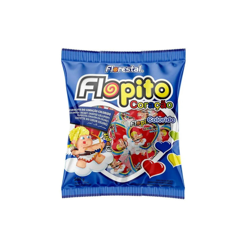 Florestal Pirulito Flopito Coração 500g