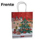 Qfesta Sacola Natalina 27cm x 11cm x 21cm 12 unidades
