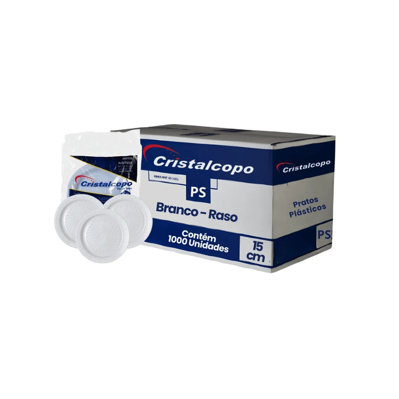 Cristalcopo Prato Raso 15cm Branco Caixa com 1000 Unidades