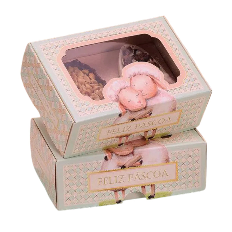 Jango Caixa para 2 Mini Ovos 50g ou 6 Doces Pastoreio – Pacote com 10 Unidades