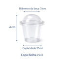 Flip Mini Copo Bolha 25ml com Tampa Contém 25 Unidades
