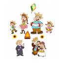 Regina Kit Decoração de Parede Familia Caipira Arraia Comum