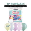 Art Latex Balão Candy 12" com 24 Unidades