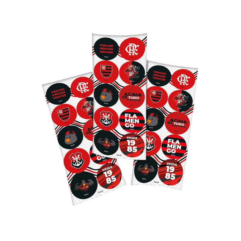 Festcolor Adesivo Redondo Flamengo 2023 – 30 Unidades