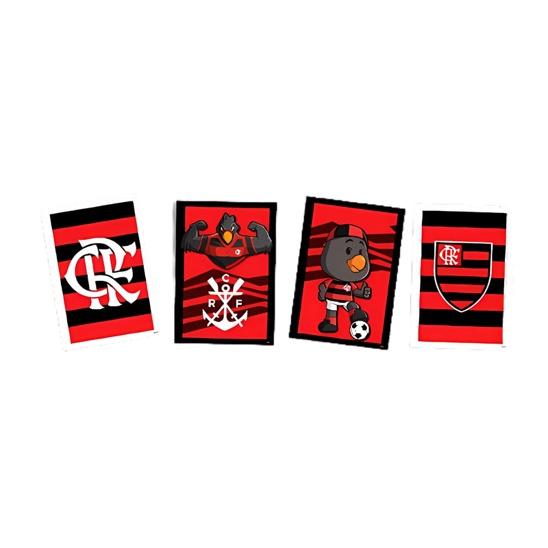 Festcolor Quadros Decorativos Flamengo – Pacote com 4 Unidades