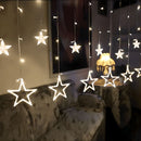 Cascata de Estrelas 3m com 120 LEDs Branco Quente 110V N66717