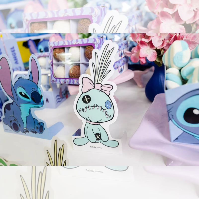 Festcolor Decoração de Mesa Stitch com 8 Unidades
