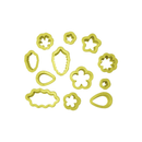 Blue Star Cortador de Flores com 12 Peças para Pasta Americana e Biscuit