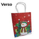 Qfesta Sacola Natalina 27cm x 11cm x 21cm 12 unidades