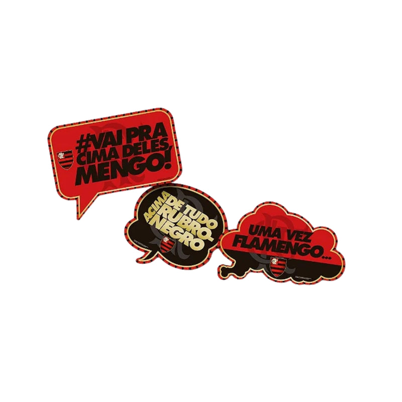 Festcolor kit Placas Flamengo com 9 Unidades