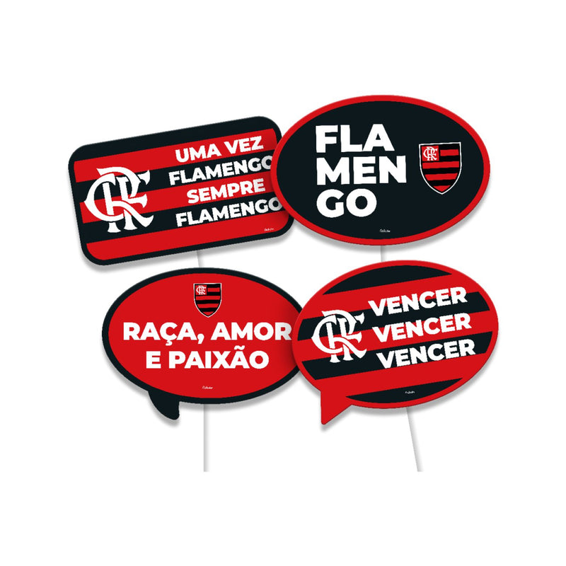 Festcolor Placas Divertidas Flamengo 2023 LIC. c/ 4 und.