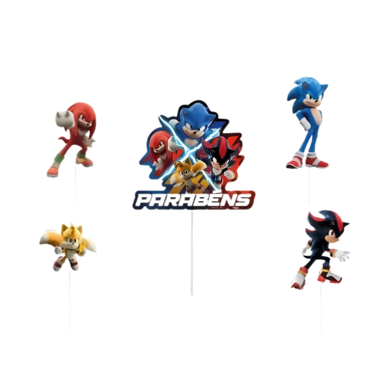 Regina Decoração de Bolo Cenário Sonic 2 Lic.