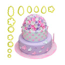 Blue Star Cortador de Flores com 12 Peças para Pasta Americana e Biscuit