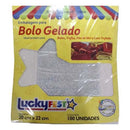 Luckyfest Embalagem para Bolo Gelado 20cm x 22cm  100 Unidades