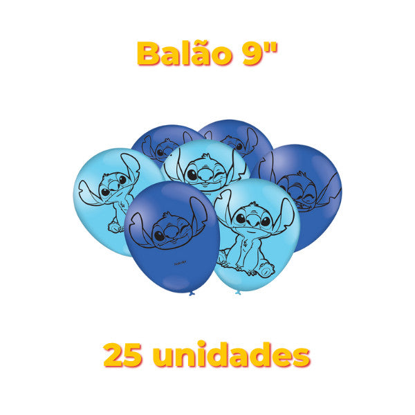 Festcolor Balão Impresso Especial Stitch Contém 25 Unidades