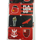 Festcolor Adesivo Quadrado Flamengo com 30 Unidades