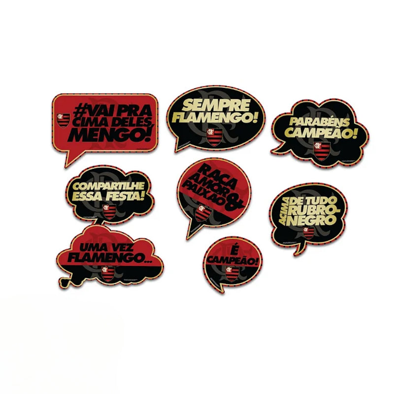Festcolor kit Placas Flamengo com 9 Unidades