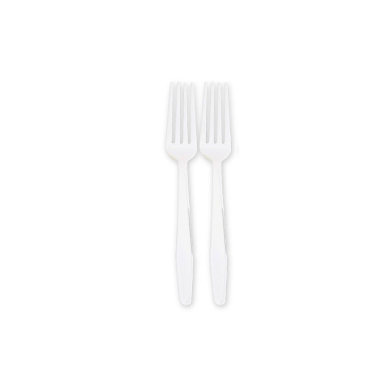 Plastlab Garfo Inquebrável Branco Contém 50 Unidades